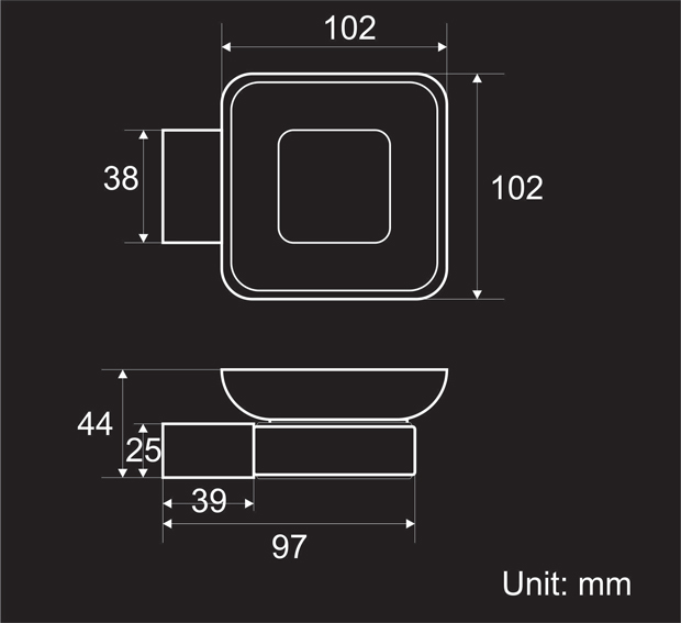 bo 5 phu kien phong tam inox 304 diamond series hc5800215